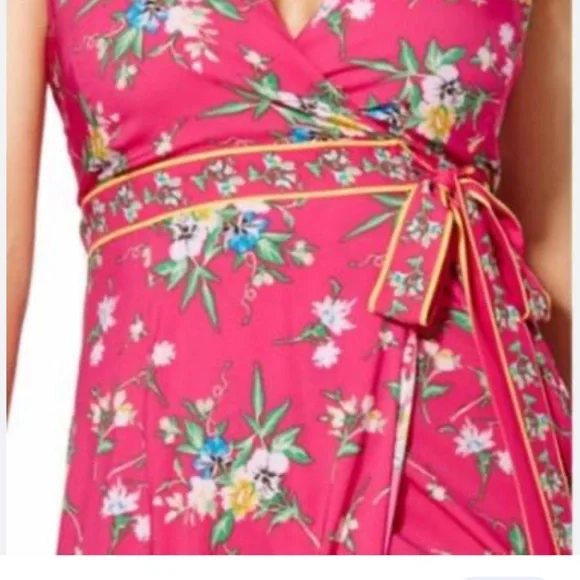 NWT New York & Company Women’s Sleeveless Maxi Wrap Around Floral Dress Size S - Picture 6 of 9